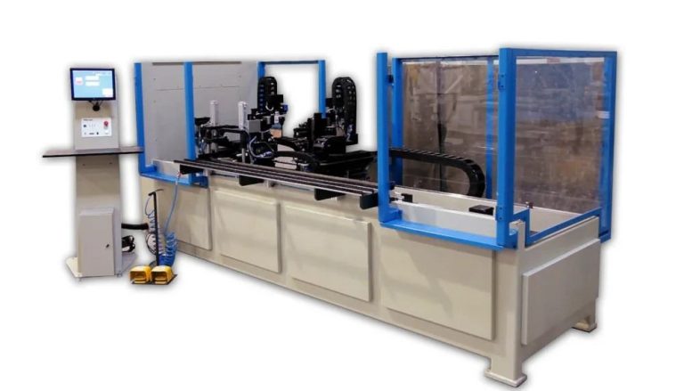 CNC-6100 Twin Head Programmable Corner Cleaner, with Fabrication